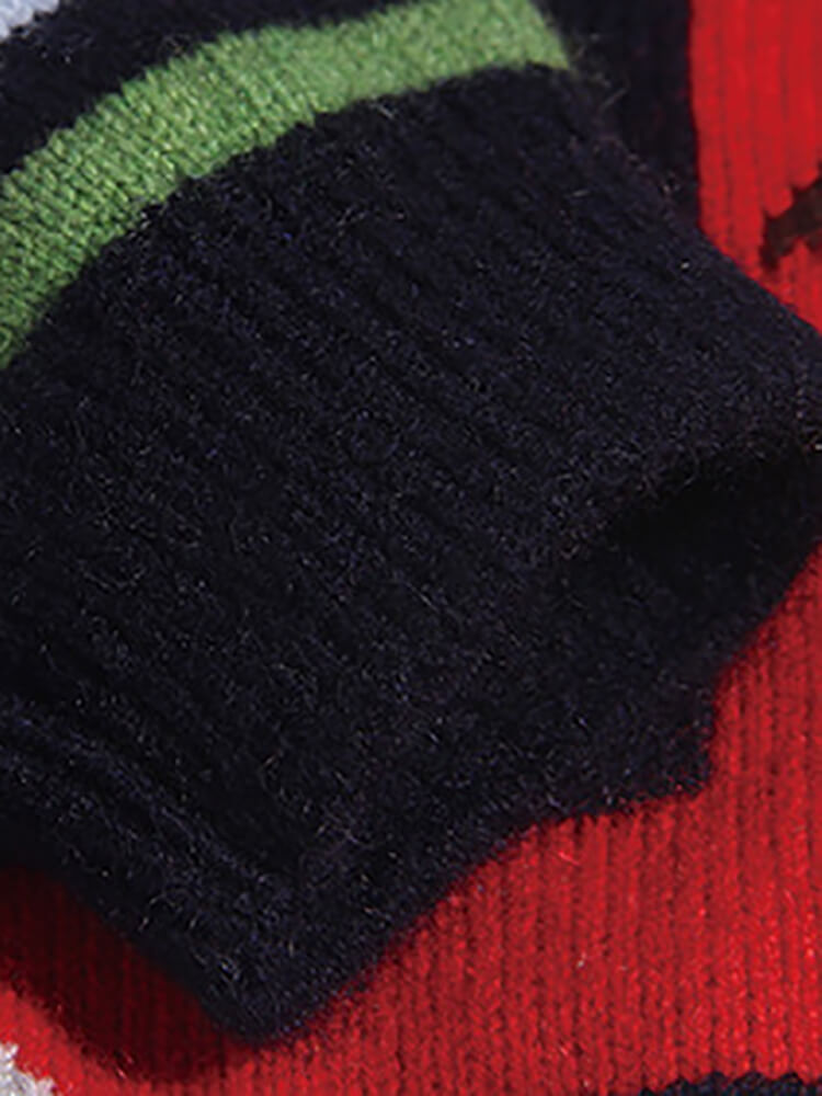 Kids Fun Vehicle Knit Pullover Cashmere Crew Neck Sweater